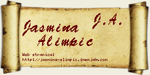 Jasmina Alimpić vizit kartica